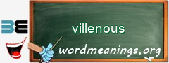 WordMeaning blackboard for villenous